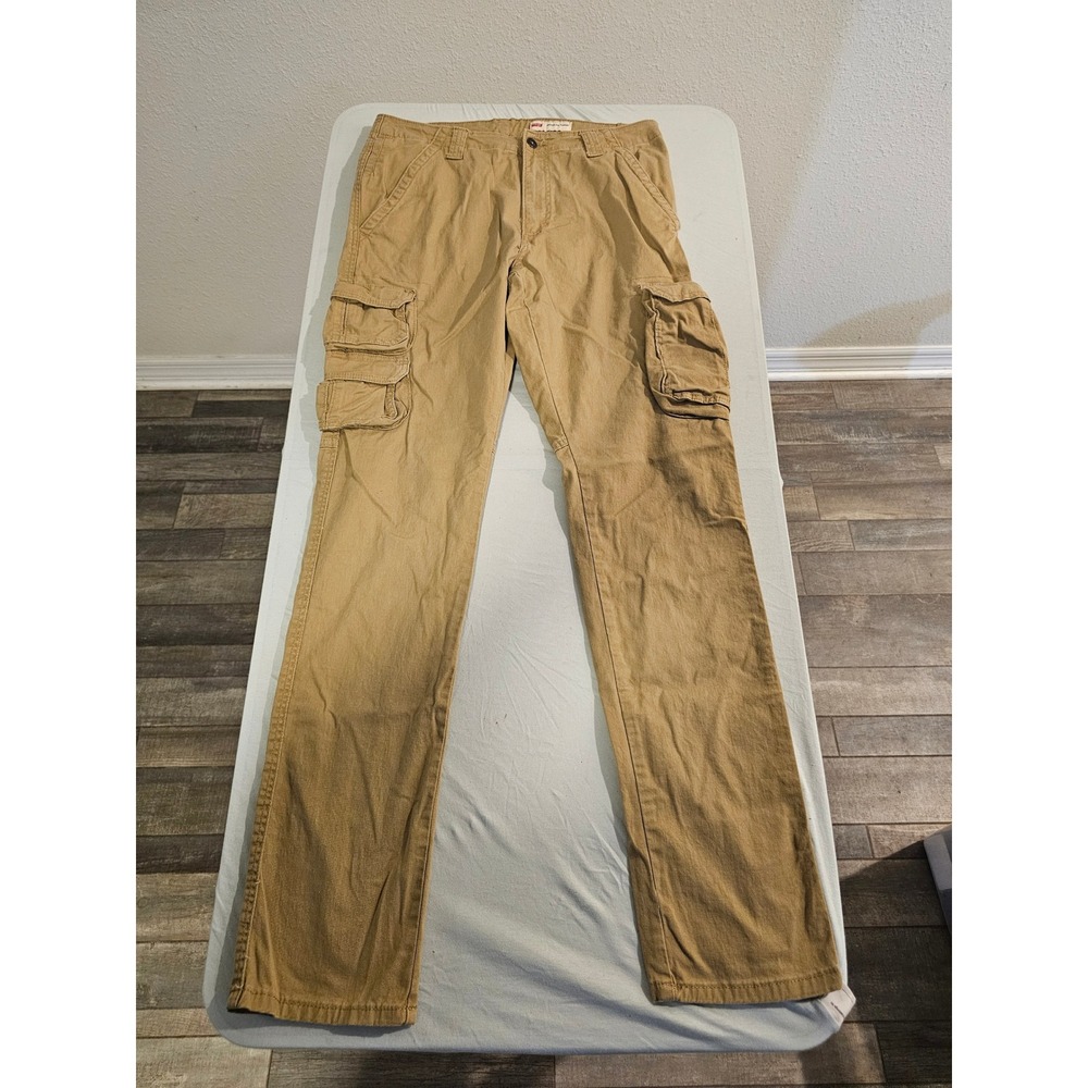 Wrangler 34x32 Regular Taper Khaki Cotton Cargo Pants